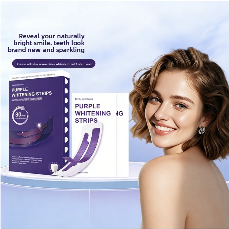 Teeth Whitening Strips - V34 Fioletowe, świecące paski do zębów