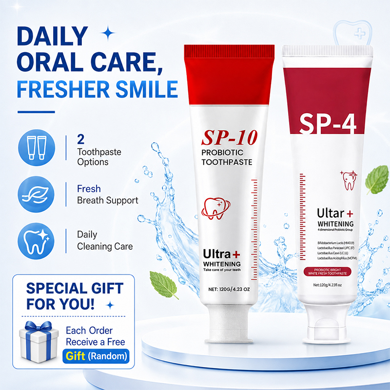 Teeth Whitening Enzymes - Zestaw probiotycznych past do zębów SP-10