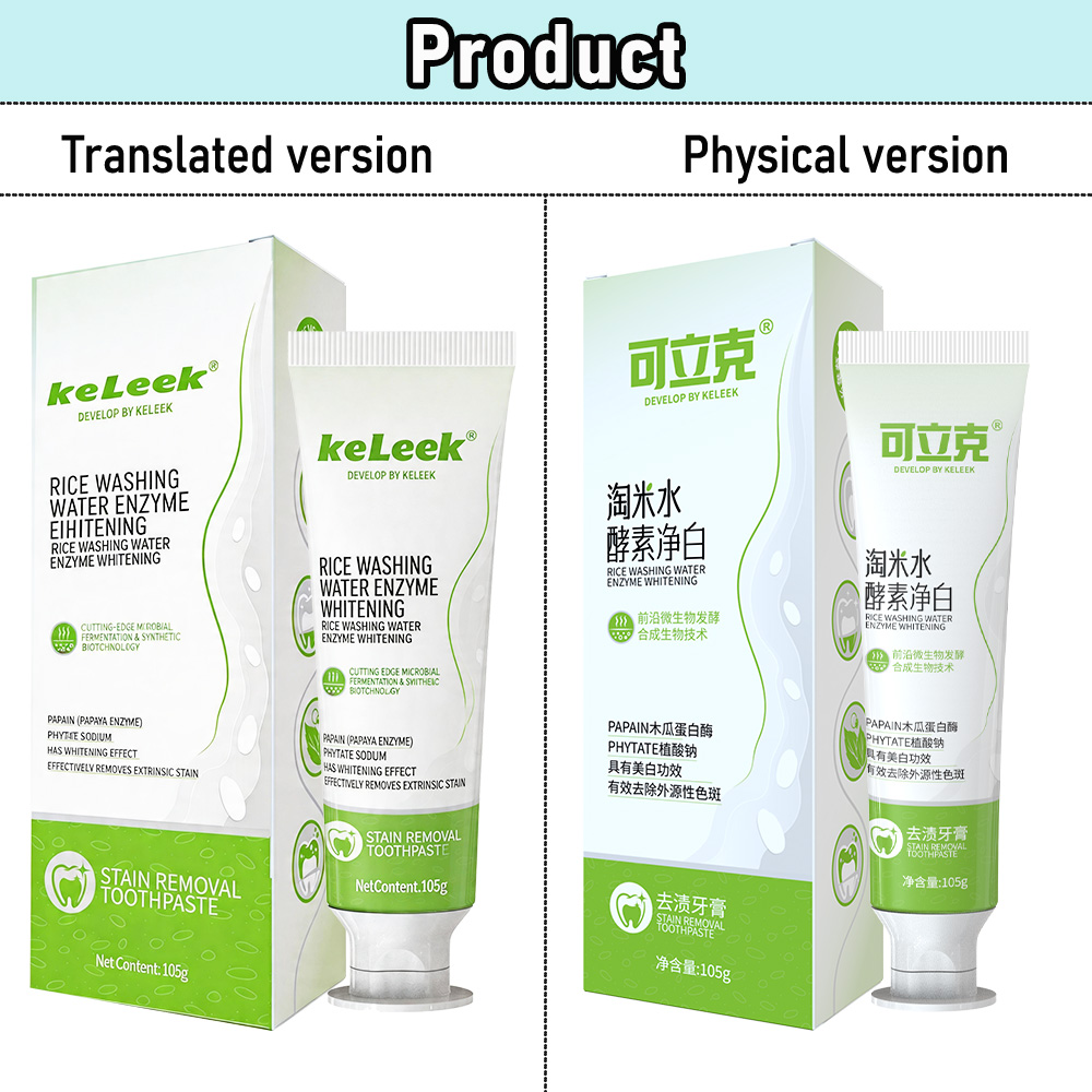Teeth Whitening Enzymes - KELEEK Pasta do zębów z enzymami